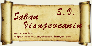 Šaban Višnjevčanin vizit kartica